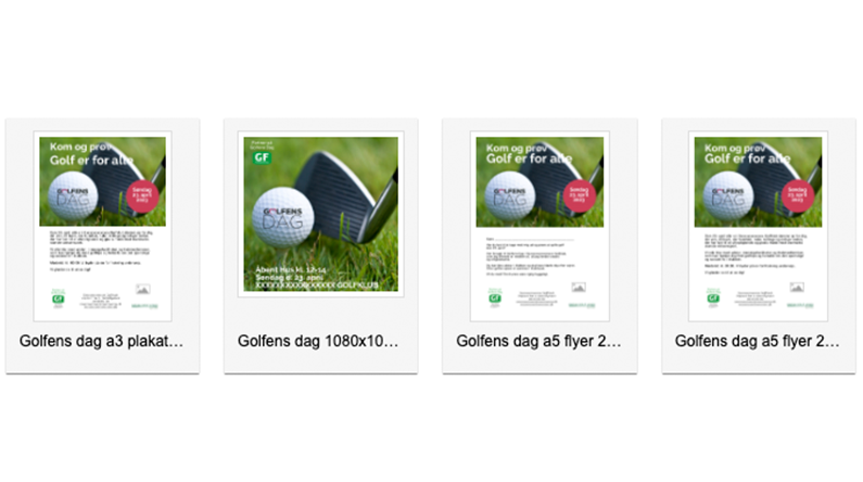 Golfens Dag materialer